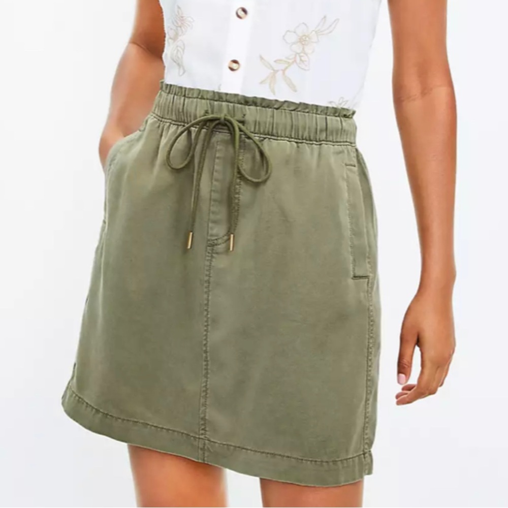 LOFT Drawstring Pocket Skirt